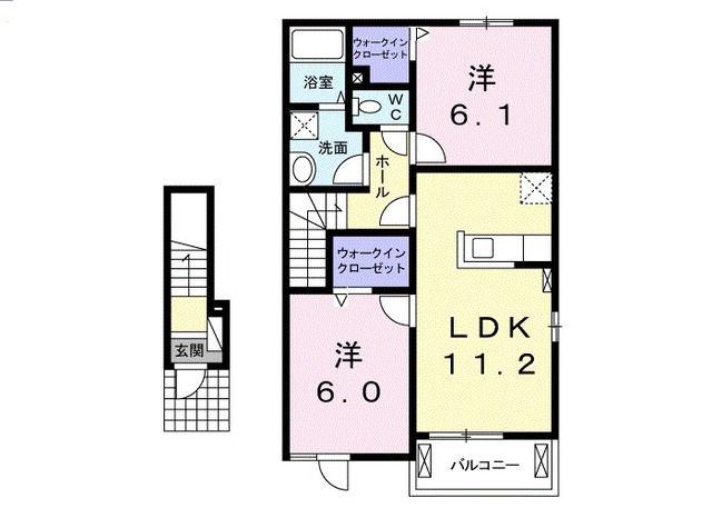 アライブ・サピー(2LDK/2階)の間取り写真