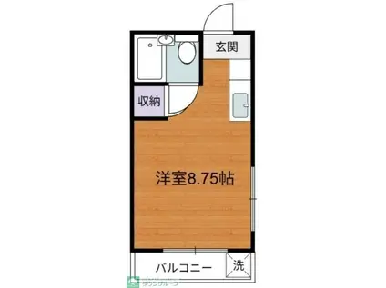 メゾン渡部2号館(ワンルーム/3階)の間取り写真