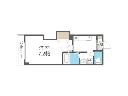 みおつくし桑津(1K/7階)の間取り写真