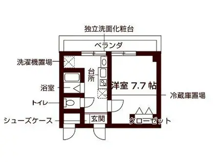 ラビグレイス甲子園(ワンルーム/5階)の間取り写真