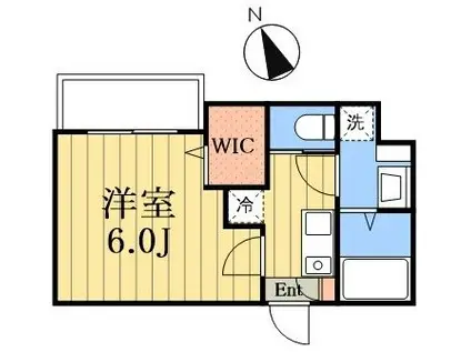 AWESOME(1K/3階)の間取り写真