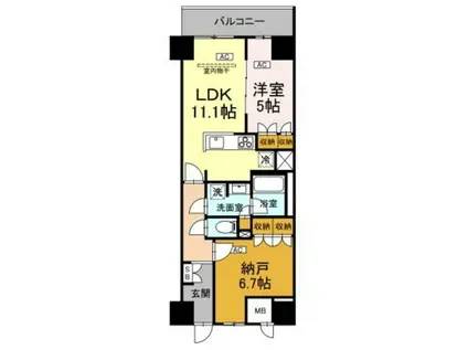 サンジョイアゼロ(1SLDK/3階)の間取り写真