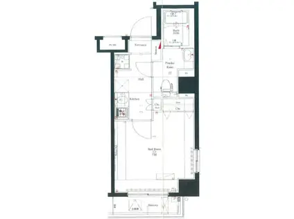 AZEST本所吾妻橋(1K/7階)の間取り写真