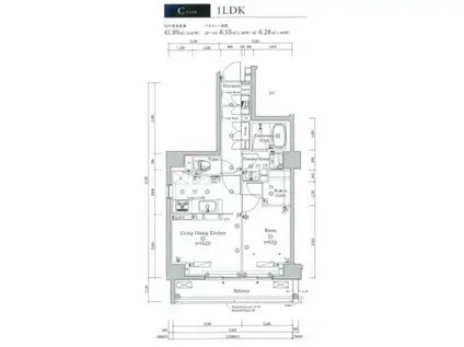 スカイコートヴィスタ隅田公園(1LDK/5階)の間取り写真