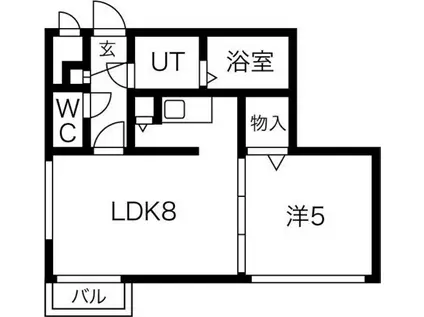 ベルヴィコート豊平IV(1LDK/4階)の間取り写真