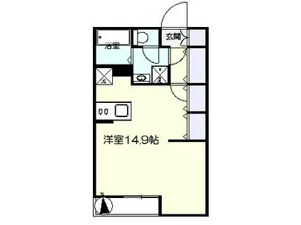 JYUMOKU尾久(ワンルーム/3階)の間取り写真