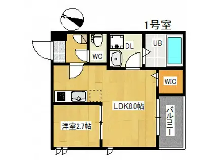 R-SMART SACRALE(1LDK/3階)の間取り写真