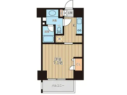 レジディア新横浜(1K/6階)の間取り写真