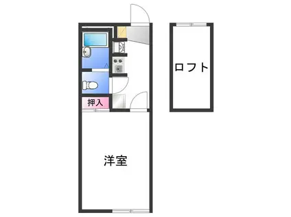 レオパレス和歌川(1K/2階)の間取り写真