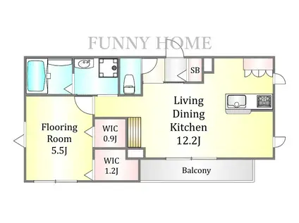  代田4丁目メゾン(1LDK/2階)の間取り写真