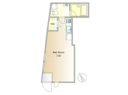 ザクラス中目黒(ワンルーム/1階)の間取り写真