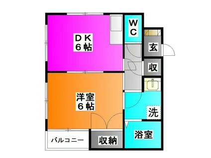 メゾン・トロール(1DK/2階)の間取り写真