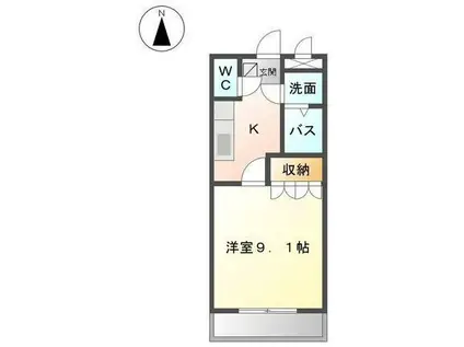 パルティーダ光吉(1K/1階)の間取り写真