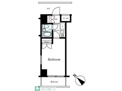 ステージファースト武蔵小山(1K/7階)の間取り写真
