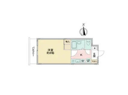 ISM 泉(1K/2階)の間取り写真