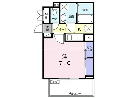 コルレーニョ(1K/2階)の間取り写真