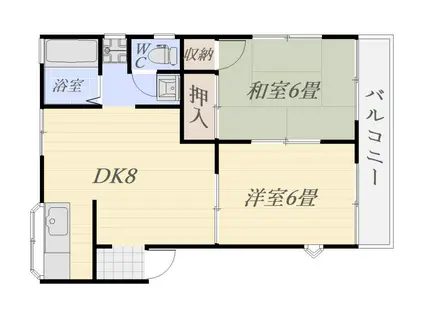 ルミネスI(2DK/2階)の間取り写真