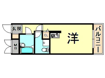 ハイツ24(ワンルーム/3階)の間取り写真