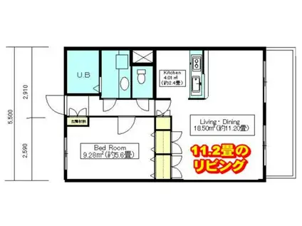 ウィスタリア上池台(1LDK/1階)の間取り写真