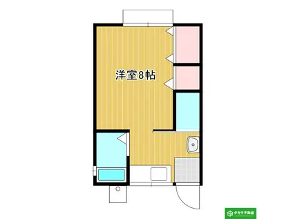 グランメール春日(ワンルーム/2階)の間取り写真