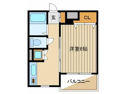 フロレゾン(1K/3階)の間取り写真