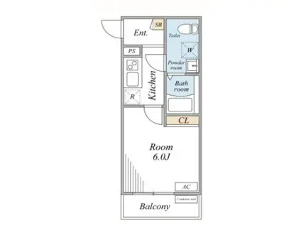 埼玉県飯能市栄町1丁目(1K/2階)の間取り写真