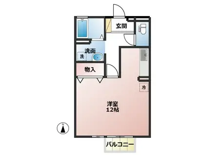 アピエ壱番館(1K/1階)の間取り写真