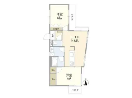 ハイメゾン橋本5(2LDK/2階)の間取り写真
