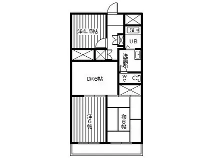 サンスクエアヨダ(3DK/2階)の間取り写真