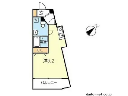 インフィールド溝口(ワンルーム/5階)の間取り写真