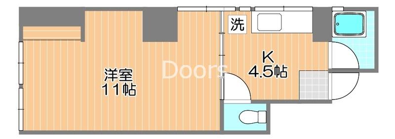 サンジェルマン番町(1K/2階)の間取り写真