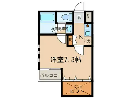 レヒナ-(1K/3階)の間取り写真