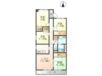 ハーモニーセブン(4LDK/10階)の間取り写真