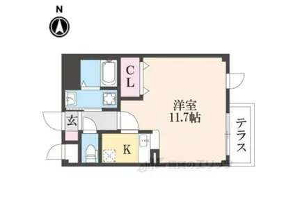 アバンツァート(ワンルーム/1階)の間取り写真