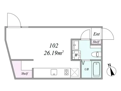THE TRIAS205(1LDK/B1階)の間取り写真