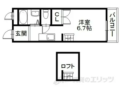 ファーストハイツ(1K/2階)の間取り写真