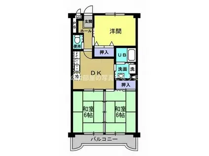 コンフォール高蔵寺(3DK/1階)の間取り写真