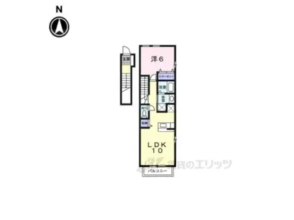 ラ プチ レユニオン(1LDK/2階)の間取り写真
