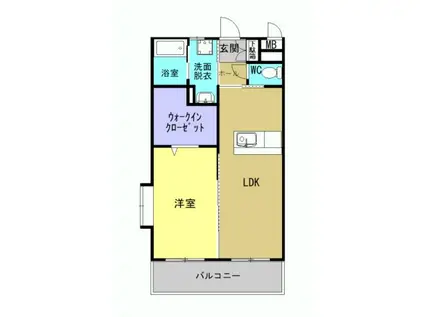 アヴェニール(1LDK/4階)の間取り写真