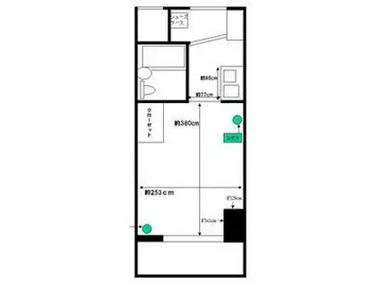 シティパルナゴヤ(1K/6階)の間取り写真