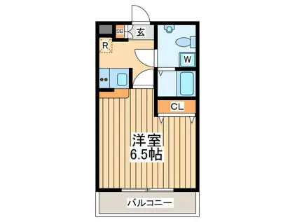 エスフォート玉川学園前(1K/2階)の間取り写真