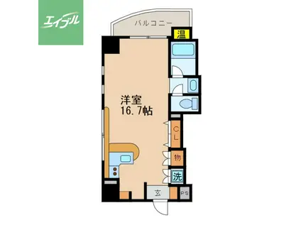 ドエル梁川(ワンルーム/8階)の間取り写真