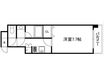 ORCHID COURT四条大宮(1K/5階)の間取り写真