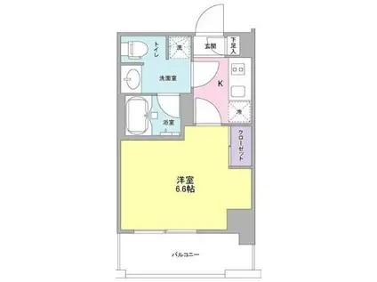 プラース千代田富士見(1K/3階)の間取り写真