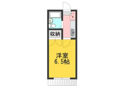 CENTIA ウエスト(1K/1階)の間取り写真