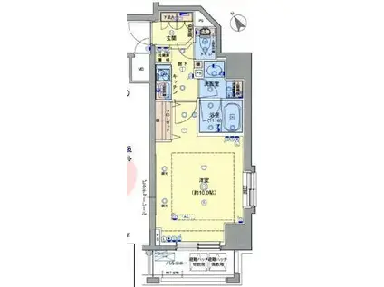 ブライズ品川南ル・リオン(1K/8階)の間取り写真