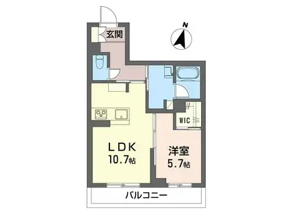 モハ セレーノ(1LDK/2階)の間取り写真