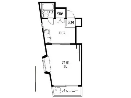 カルタス高津(1DK/2階)の間取り写真