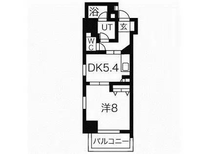 MELIV鶴舞(1DK/4階)の間取り写真