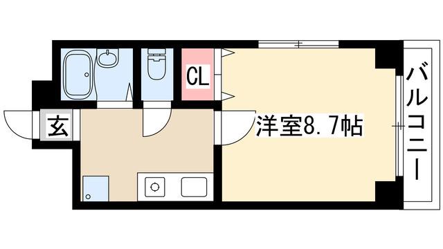 プレシャス若水(1K/1階)の間取り写真